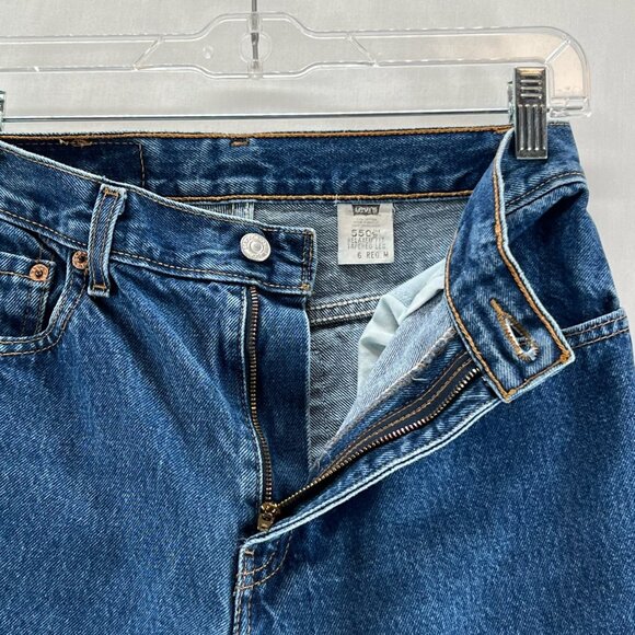 Levis 550 Jeans Womens 6 Reg Relaxed Fit Tapered Leg High Rise Denim Medium Wash - Picture 11 of 11